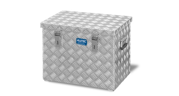 Kaiserkraft Contenitore in Alluminio Zigrinato 70L - Robusto e Antiruggine con Piedini M10