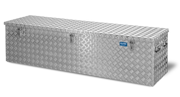 Alutec Contenitore in Alluminio Lamiera Striata 470L - 1874x500x500mm, Antiruggine e Fissaggio Sicuro