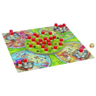 Beleduc Cucina delle Streghe - Gioco in Legno per Bambini, A partire da 4 Anni, Raccogli i Funghi del Colore Giusto