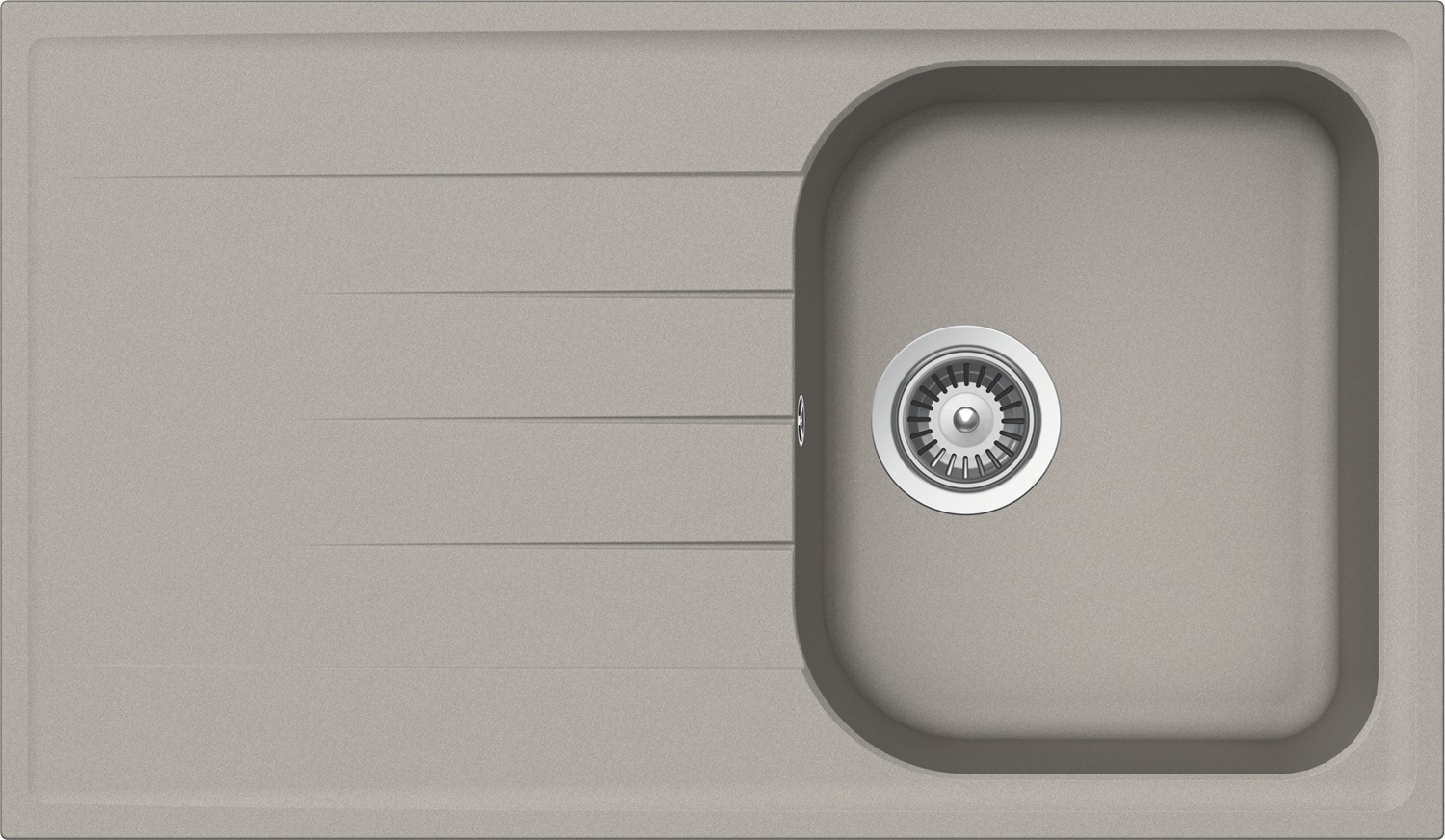 Schock Lithos D100 Lavello da Cucina 1 Vasca Reversibile 86 x 50 cm in Cristalite® Grigio Tortora