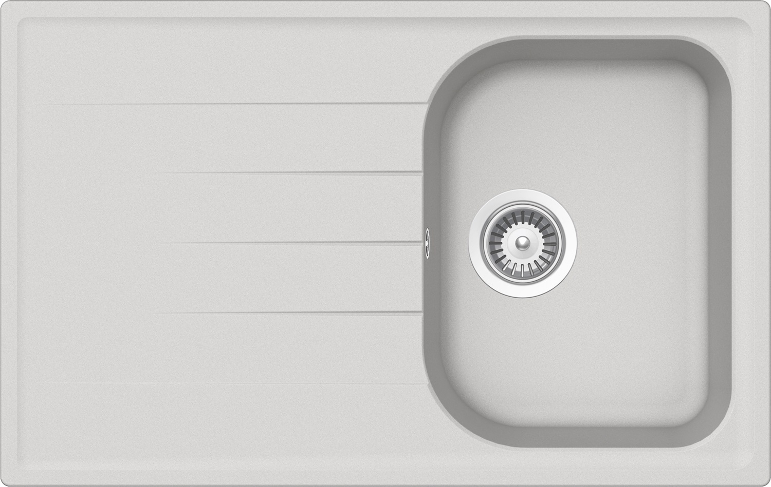 Schock Lithos D100S Lavello 1 Vasca Sopratop/Sottotop 79 x 50 cm con Gocciolatoio Reversibile in Cristalite® New Aluminia