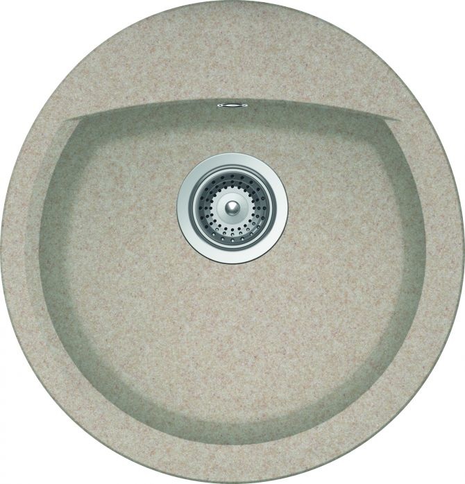 Schock Nemo R100 Lavello 1 Vasca Rotondo 49x47 cm in Cristalite® Avena - Installazione Sopratop/Sottotop