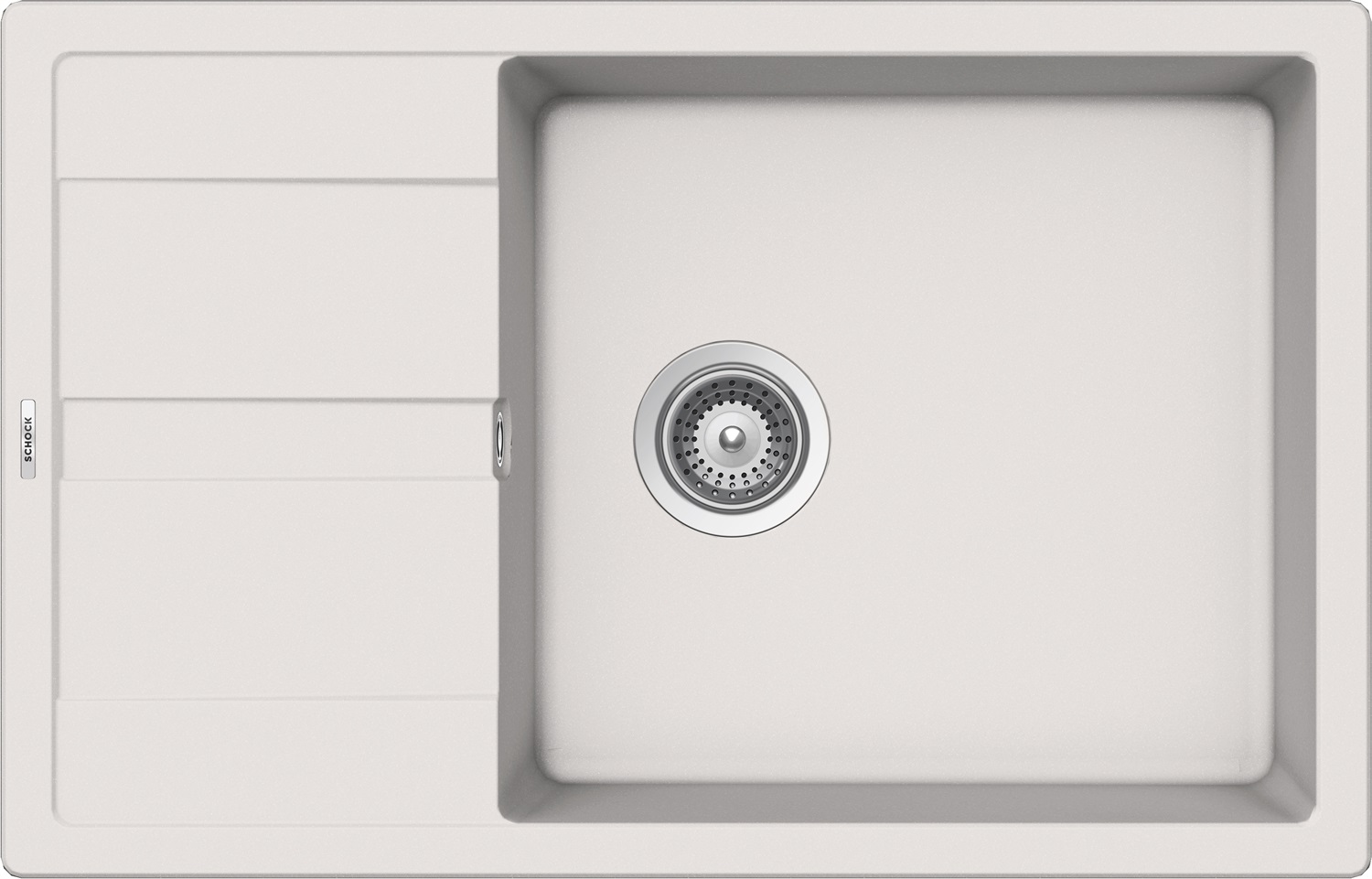 Schock Primus D100XS Lavello da Cucina 1 Vasca Reversibile con Gocciolatoio - Cristalite® New Alumina 78 x 50 cm