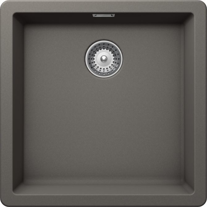 Schock Galaxy N100U Lavello 1 Vasca Sottotop 430x430 mm in Cristadur® Premium Silverstone