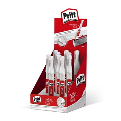Pritt Correttore a Penna Pocket Pen 8 ml - Micropunta Metallica, Ottima Precisione, Facile da Erogare, Asciugatura Rapida
