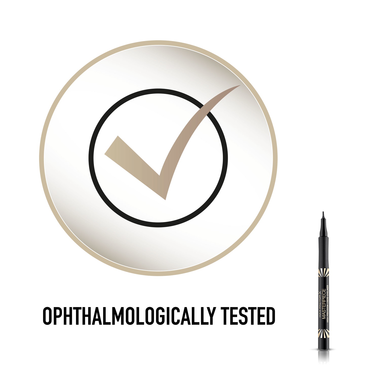 Max Factor Masterpiece High Precision Eyeliner Liquido 15 Charcoal - 1 ml, Punta a Forma di Spatola, Formula Antimacchia