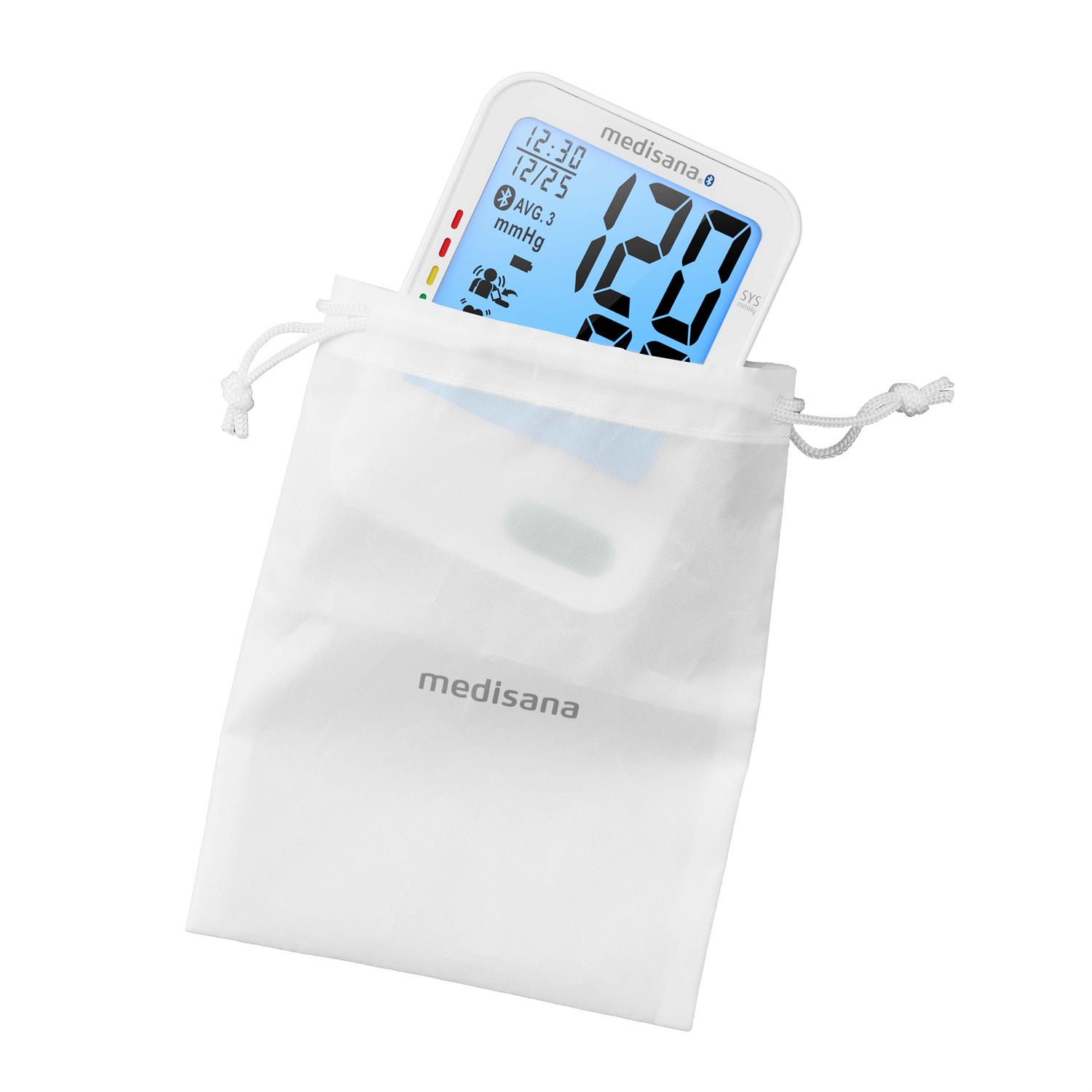 Medisana BU 584 Misuratore di pressione arteriosa automatico per braccio - Rilevamento aritmia, display LCD retroilluminato, supporto per 2 utenti