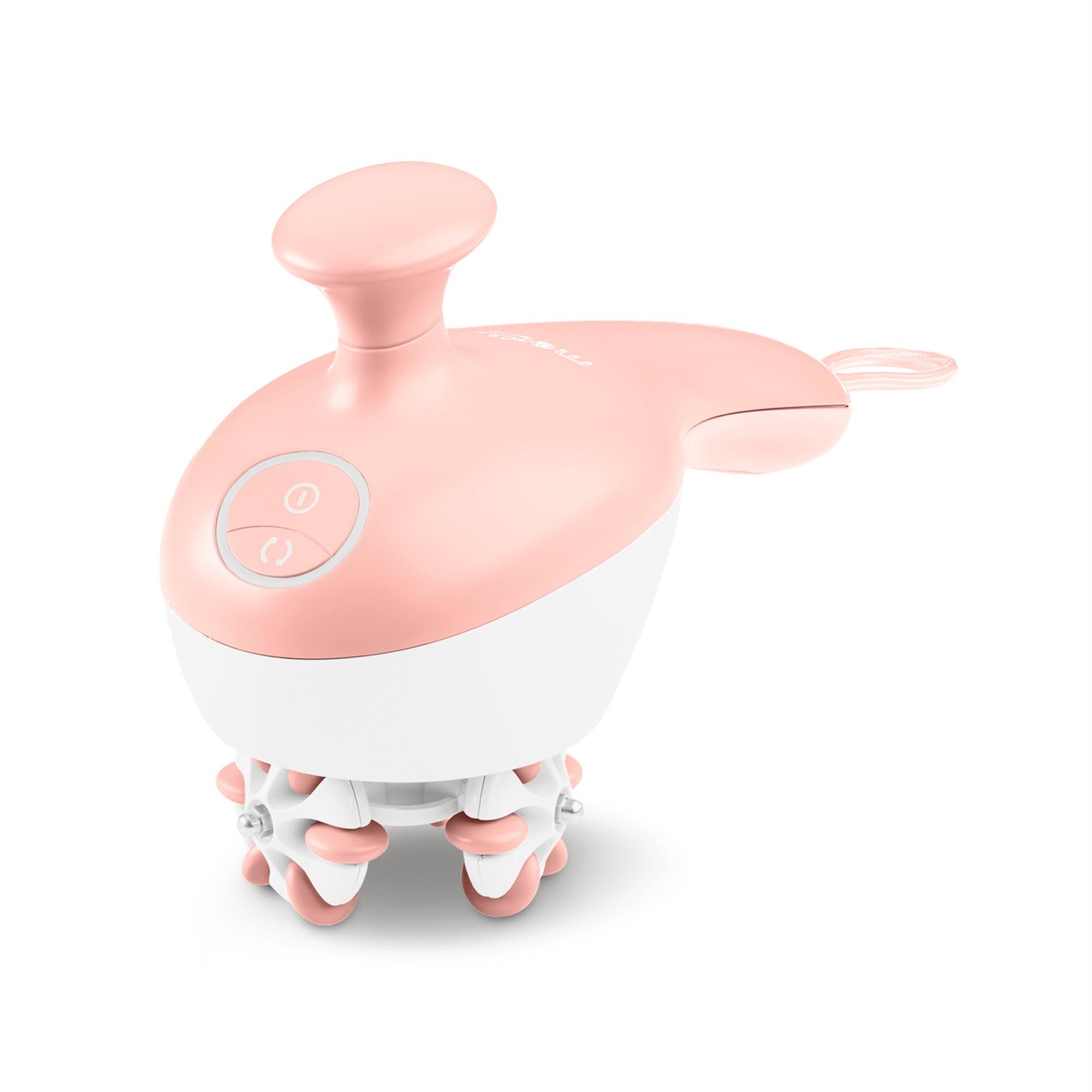 Medisana AC 950 Massaggiatore Anticellulite - 3 Accessori, Automassaggio con 3 Rulli Rotanti, 2 Intensità, Senza Filo e Batteria Ricaricabile, Rose Gold e Bianco