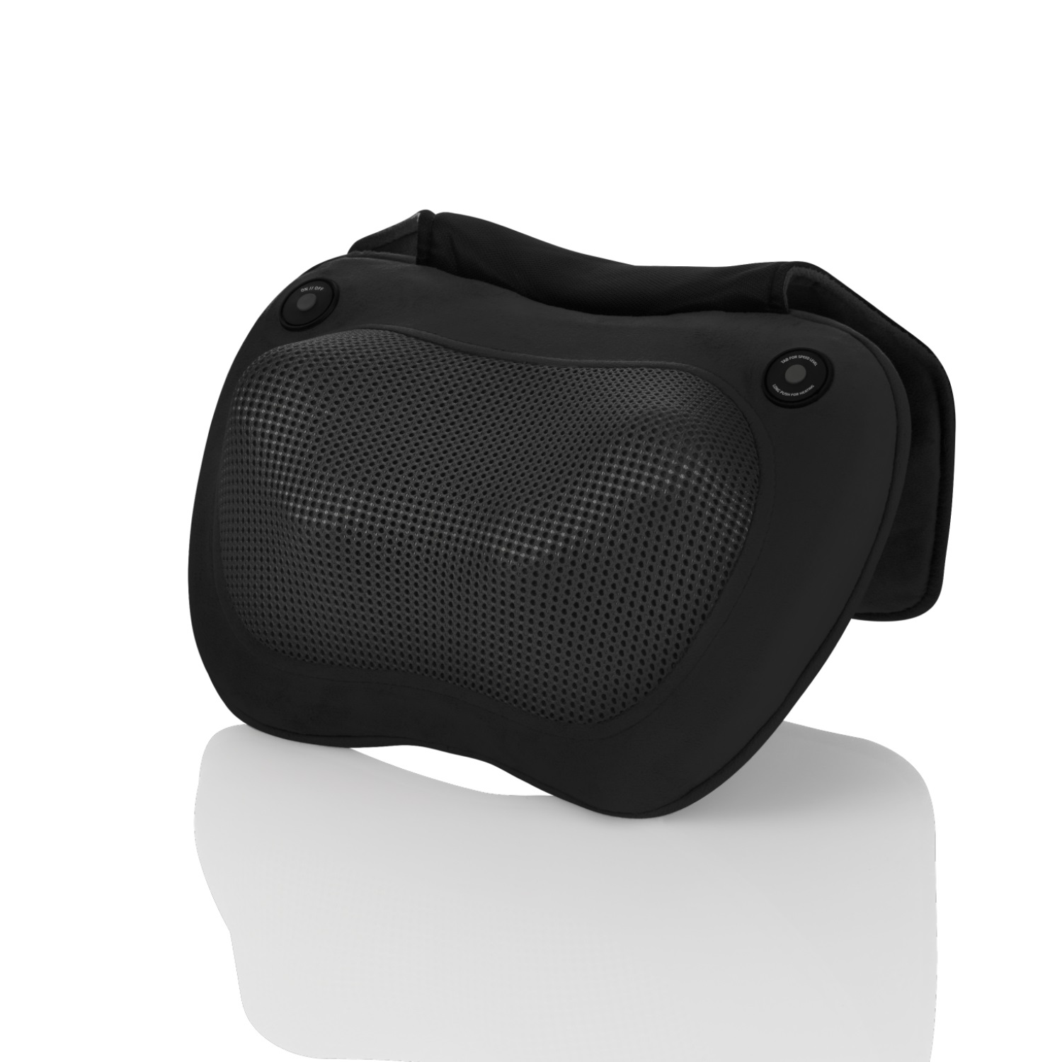 Medisana MC 850 Cuscino per Massaggio Shiatsu con Funzione Calore, 4 Teste Rotanti, Luce Rossa e Telecomando per Collo, Spalle, Schiena e Gambe