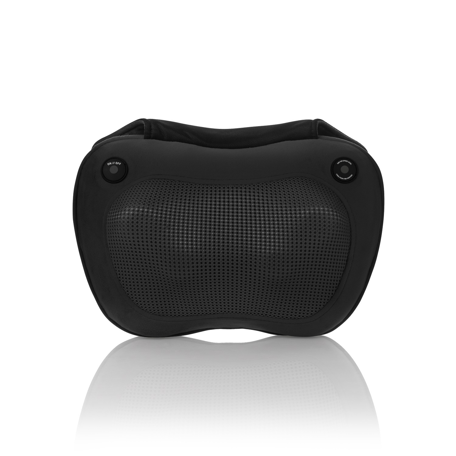 Medisana MC 850 Cuscino per Massaggio Shiatsu con Funzione Calore, 4 Teste Rotanti, Luce Rossa e Telecomando per Collo, Spalle, Schiena e Gambe