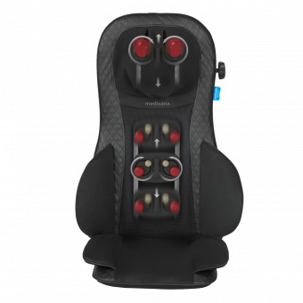 Medisana MCG 820 Coprisedile per Massaggio Shiatsu in Gel - Cuscinetto con Funzione Termica, 4 Teste Rotanti, Massaggio Cervicale Integrato, 3 Livelli di Intensità