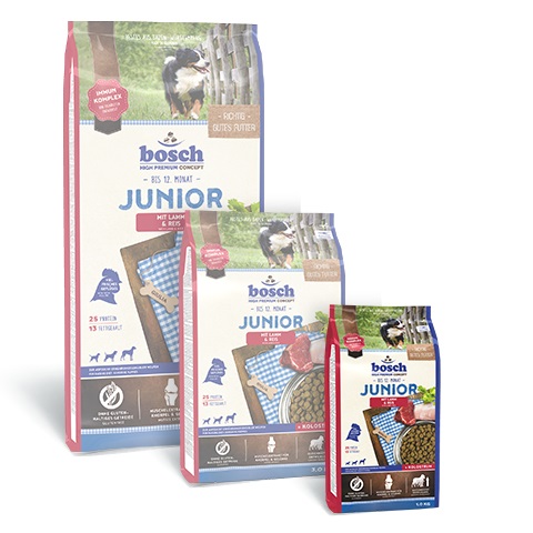 Bosch HPC Junior Cibo Secco per Cani Cuccioli con Agnello e Riso - 1 kg, Nutrimento Completo per Cani Sensibili