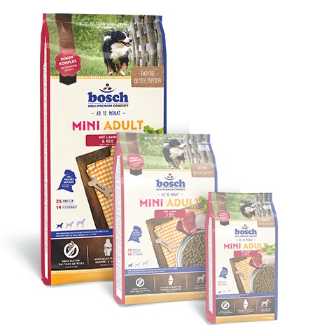 Bosch Mini Adult Agnello & Riso 15 kg - Cibo Secco Senza Glutine per Cani Adulti di Piccola Taglia