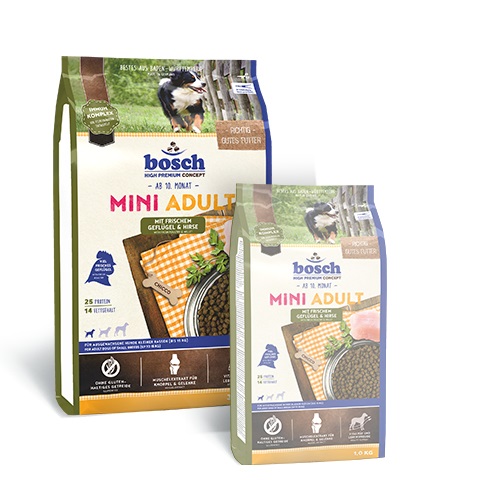 Bosch Mini Adult Pollo & Miglio - Alimento Secco Completo per Cani Adulti di Piccola Taglia - 3 kg