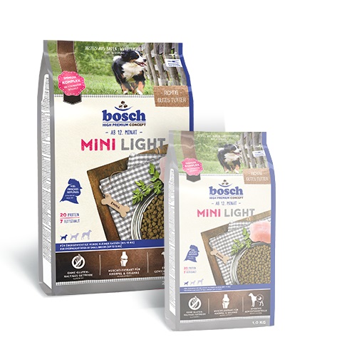 Bosch HPC Mini Light 2,5 kg - Cibo secco per cani adulti in sovrappeso di piccola taglia (fino a 15 kg) con ridotto contenuto energetico e senza zucchero