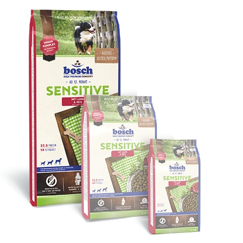 Bosch HPC Sensitive Agnello e Riso 15 kg - Cibo Secco per Cani Adulti con Apparato Digerente Sensibile, Senza Glutine