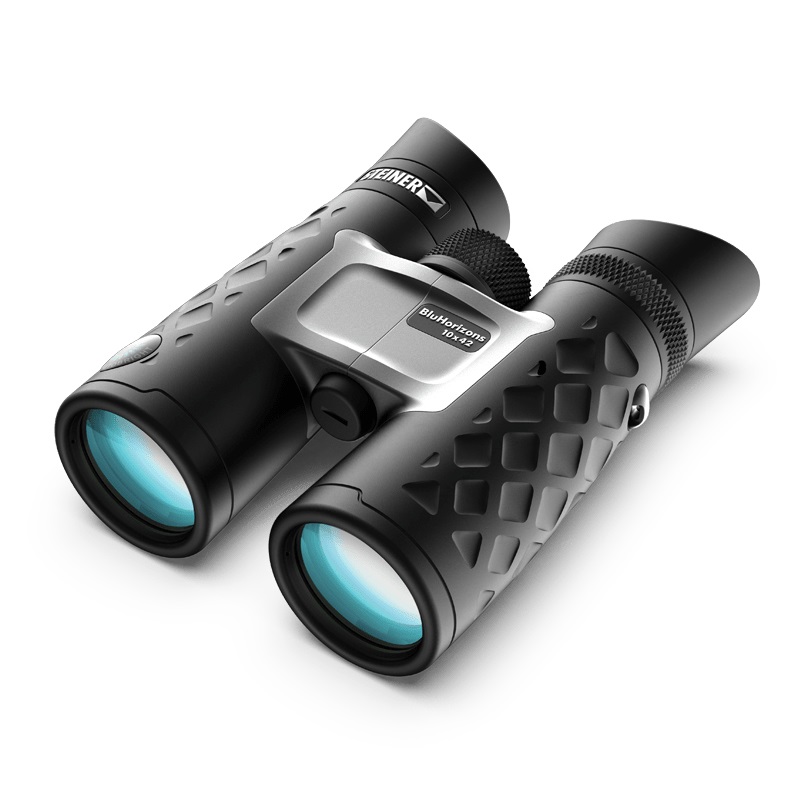 STEINER Binocolo BluHorizons 10x42 - Ottica di qualità tedesca, Nero e Grigio, con tecnologia Autobright e messa a fuoco Fast-Close-Focus