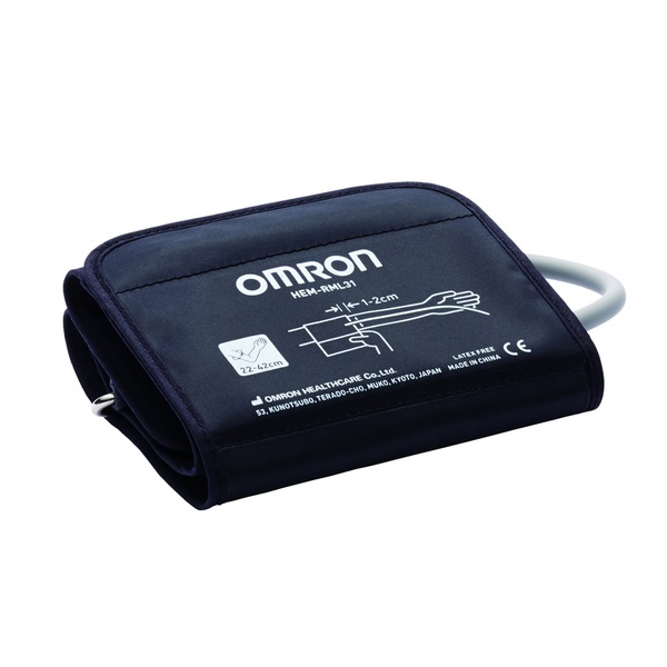Omron Easy Cuff Bracciale per Sfigmomanometro M2/M3 - Colore Nero, Dimensione 22-42 cm, Senza Lattice