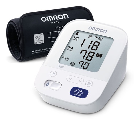 Omron M3 Comfort Sfigmomanometro da Braccio con Bracciale Intelli Wrap e Display LCD Digitale