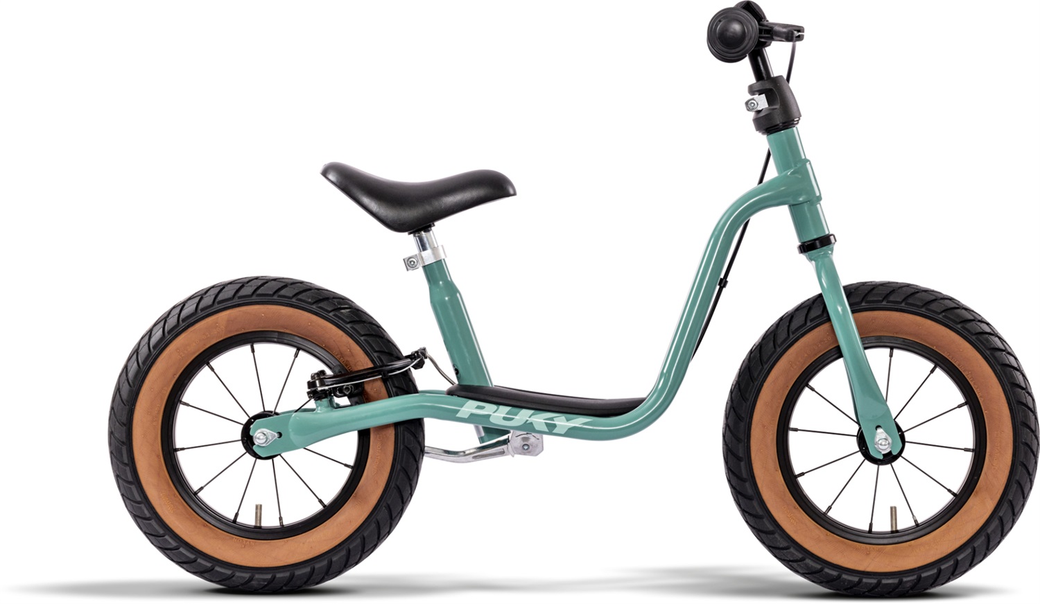 Puky LR XL BR - Bicicletta senza pedali turchese per bambini dai 3 anni, sella e manubrio regolabili, freno a V, telaio robusto