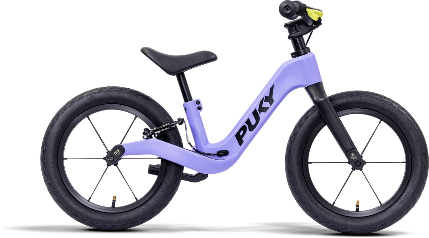 PUKY Next 14 - Bicicletta senza pedali regolabile per bambini da 2 a 6 anni con freni e maniglie di sicurezza