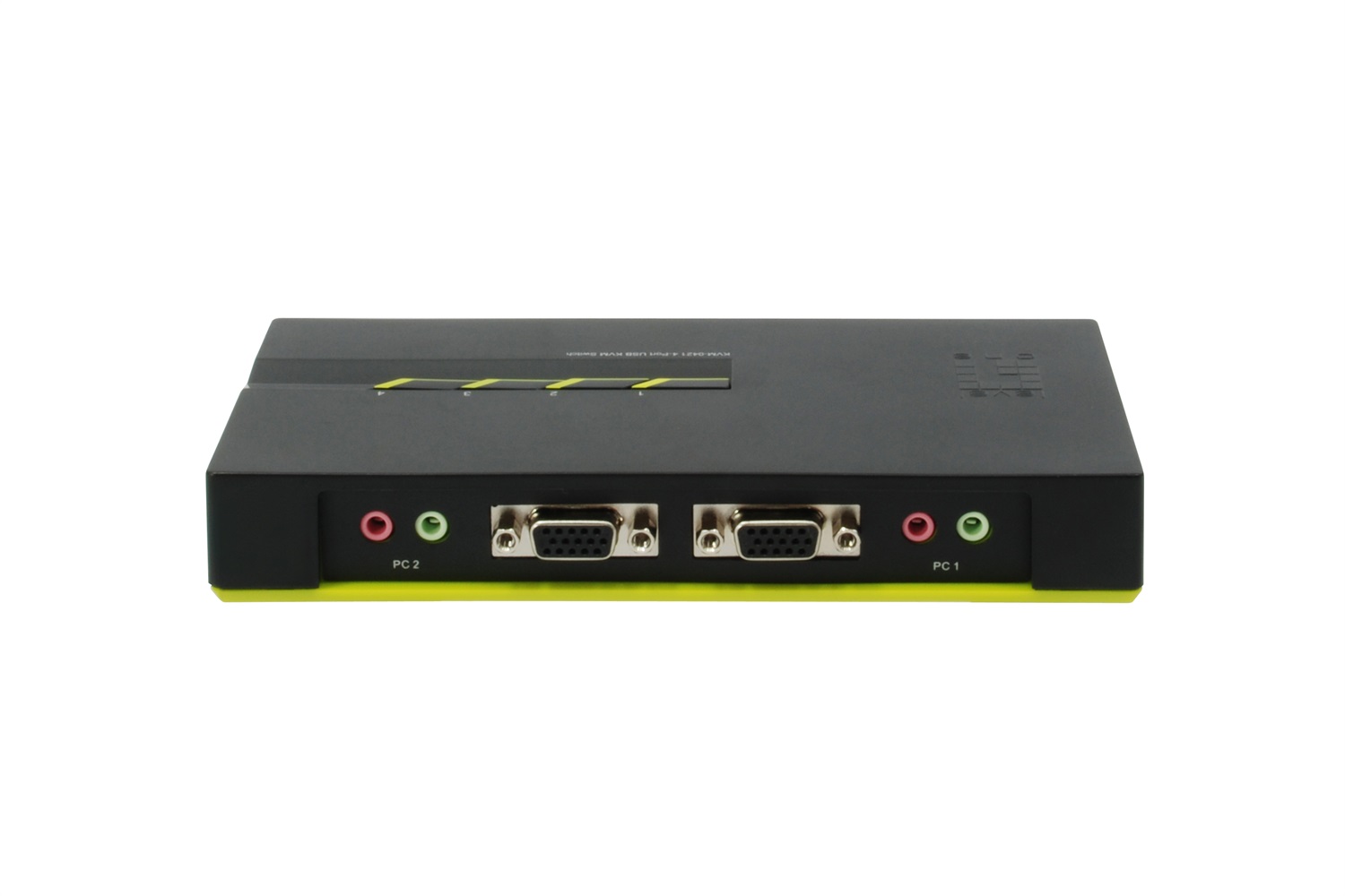 LevelOne KVM-0421 Switch KVM 4 Porte USB per Keyboard-Video-Mouse, Nero e Verde