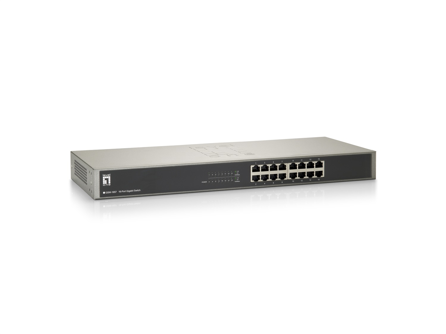 LevelOne GSW-1657 Switch di rete Non gestito 16 porte Gigabit Ethernet (10/100/1000) Full duplex Montaggio Rack