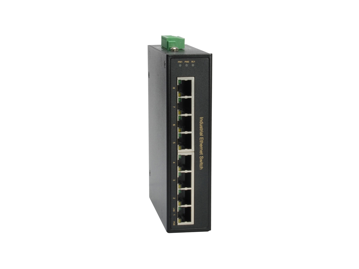 LevelOne IFP-0801 Switch di rete Fast Ethernet (10/100) con Supporto Power over Ethernet (PoE), 8 Porte (4 Poe ), Full Duplex, Montabile a Parete, Nero