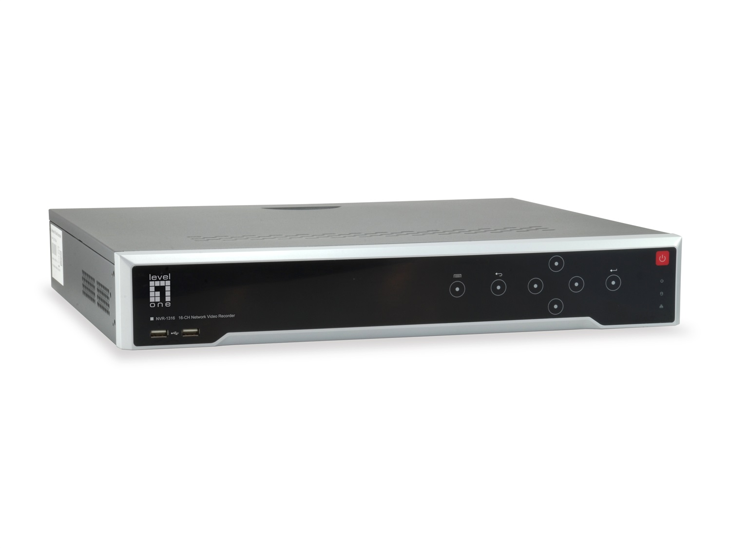 LevelOne NVR-1316 Videoregistratore di rete (NVR) Nero, 16 Canali, Risoluzione 3840 x 2160 Pixel, Supporto fino a 128 Utenti, Capacità Massima 24 TB, Ethernet LAN 10/100/1000 Mbit/s
