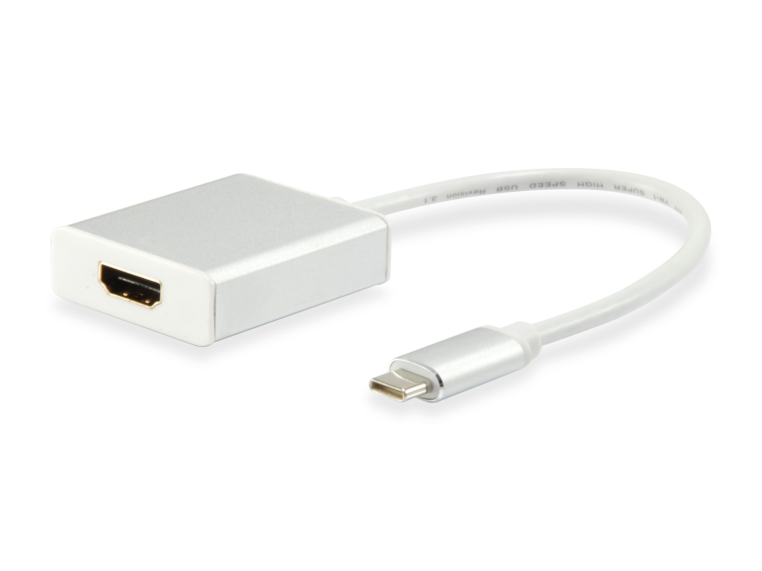 Equip Adattatore USB-C a HDMI 4K 60Hz - 15 cm, Maschio/Femmina, Bianco
