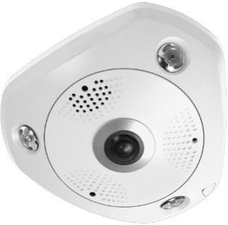 LevelOne FCS-3095 Telecamera di Sicurezza IP Sferica per Interno ed Esterno, Cablata, 4000 x 3000 Pixel, Montaggio Soffitto/Parete/Scrivania, Colore Bianco