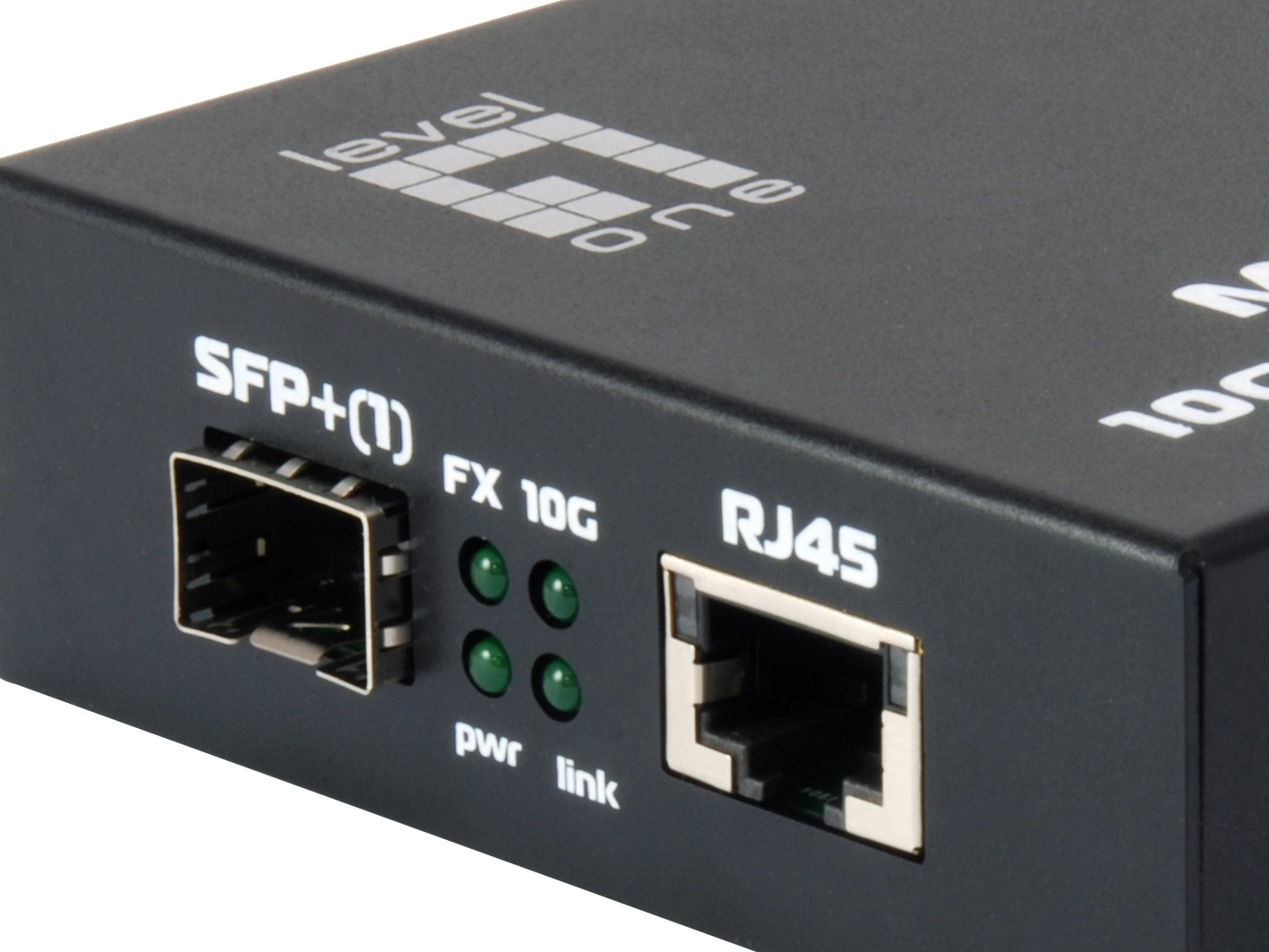 LevelOne GVT-0500 Convertitore Multimediale di Rete 10000 Mbit/s Nero - IEEE 802.3, 10 Gigabit Ethernet