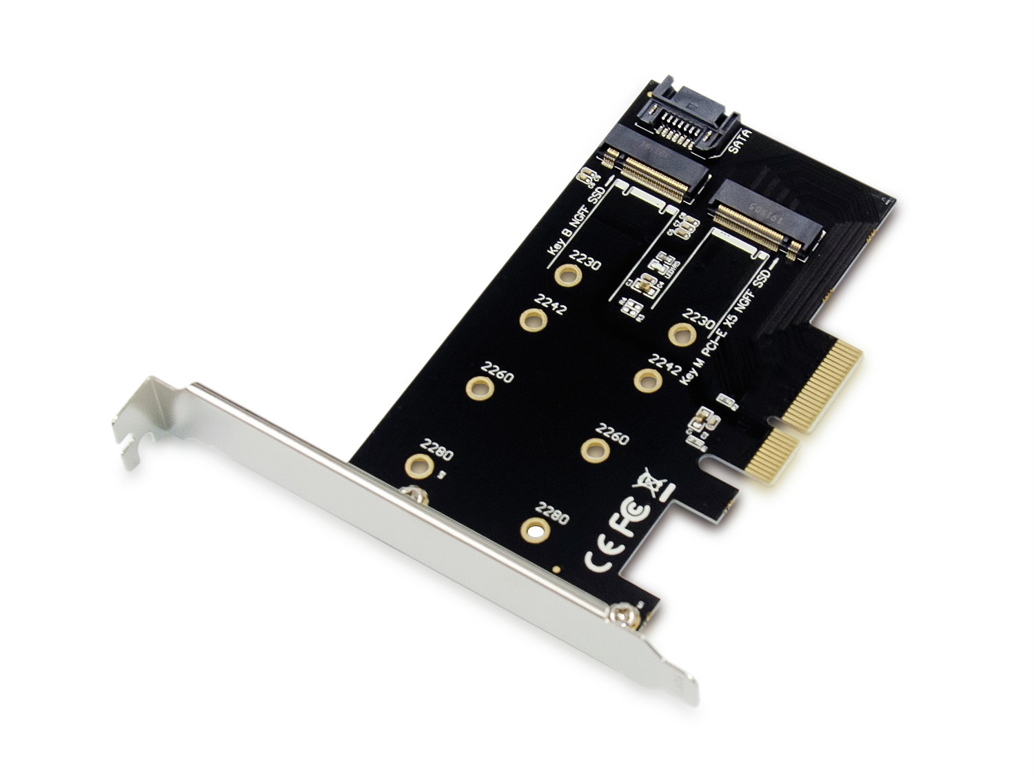 Conceptronic EMRICK04B Scheda di Interfaccia e Adattatore Interno M.2 PCIe 3.0 Passivo per SSD NVMe e SATA