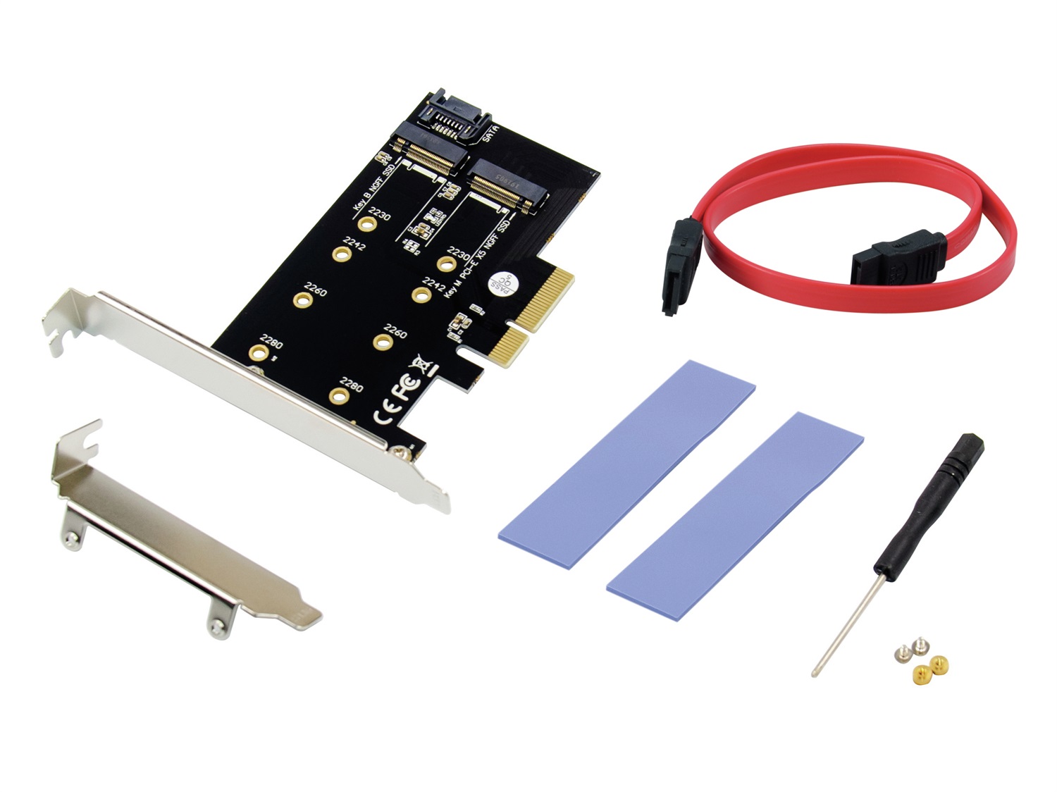 Conceptronic EMRICK04B Scheda di Interfaccia e Adattatore Interno M.2 PCIe 3.0 Passivo per SSD NVMe e SATA