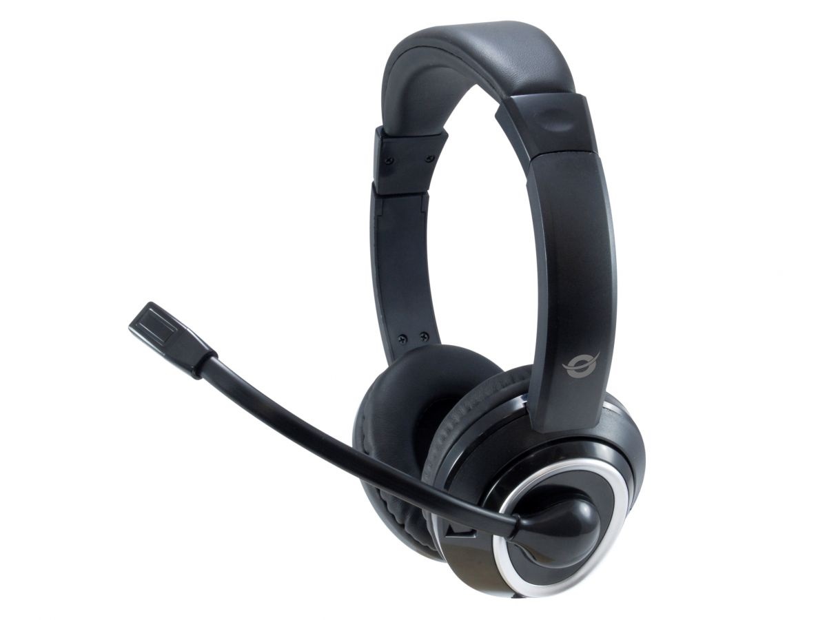 Conceptronic POLONA02BA Cuffia e Auricolare Cablato Padiglione Stereofonico per Gaming Nero con Microfono e Controllo Volume