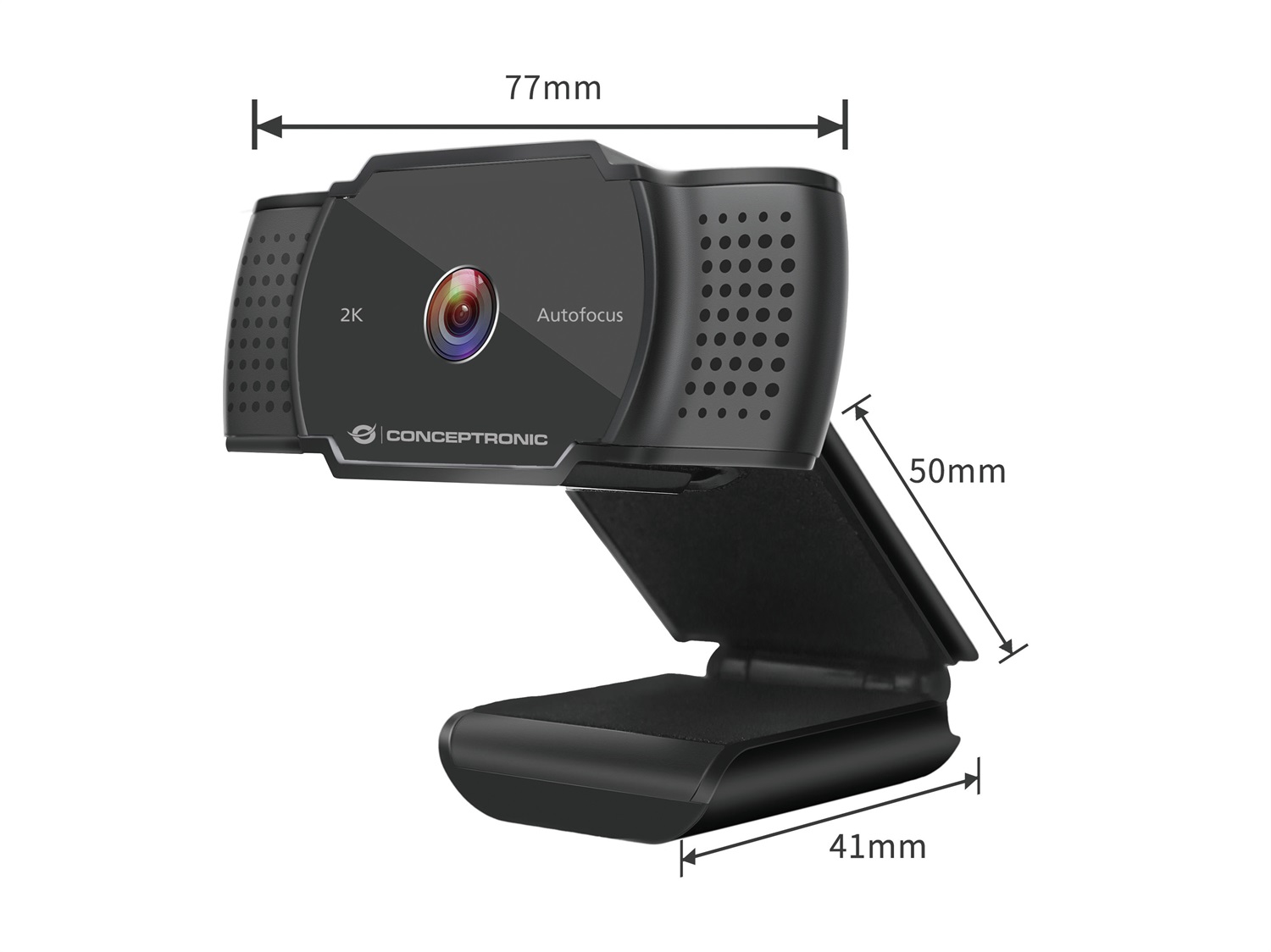 Conceptronic AMDIS02B Webcam 5 MP Autofocus 2592 x 1944 Pixel USB 2.0 con Microfono Integrato