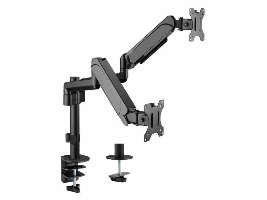 Equip 650133 Supporto da Tavolo per Monitor 17-32'' Nero - Capacità 18 kg, Montaggio a Morsa, VESA 100x100