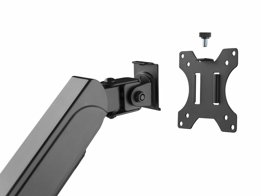Equip 650133 Supporto da Tavolo per Monitor 17-32'' Nero - Capacità 18 kg, Montaggio a Morsa, VESA 100x100