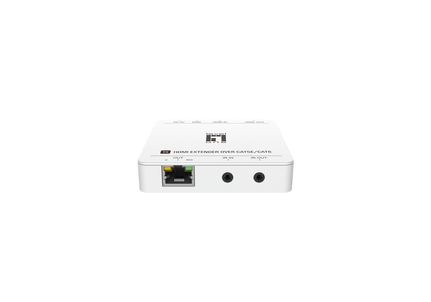 LevelOne HVE-9007 Kit prolunga HDMI 4K fino a 50m con trasmettitore e ricevitore, Bianco