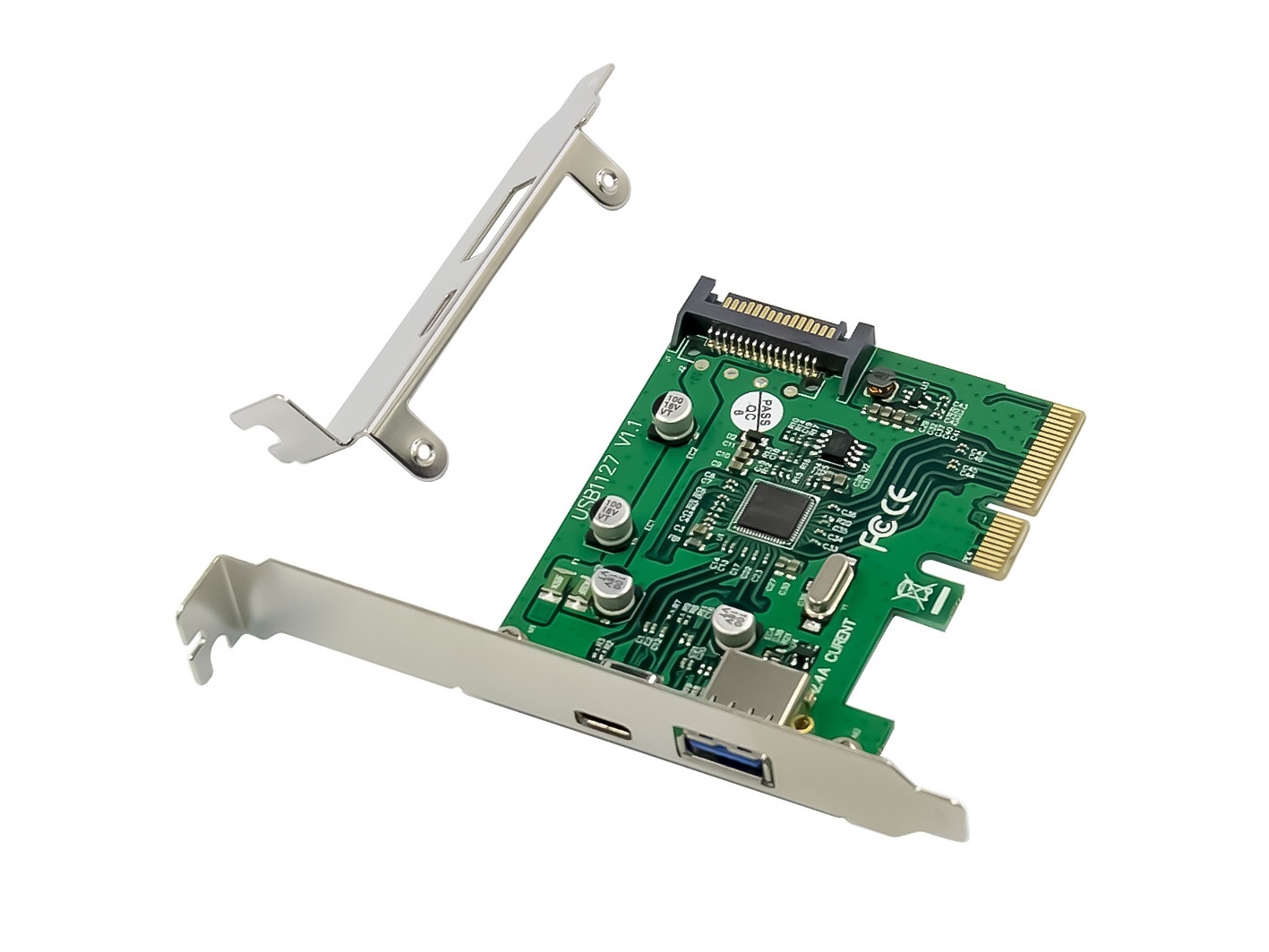 Conceptronic EMRICK09G Scheda di Interfaccia PCIe USB 3.2 Gen 2 con 1 Porta USB-C e 1 Porta USB-A