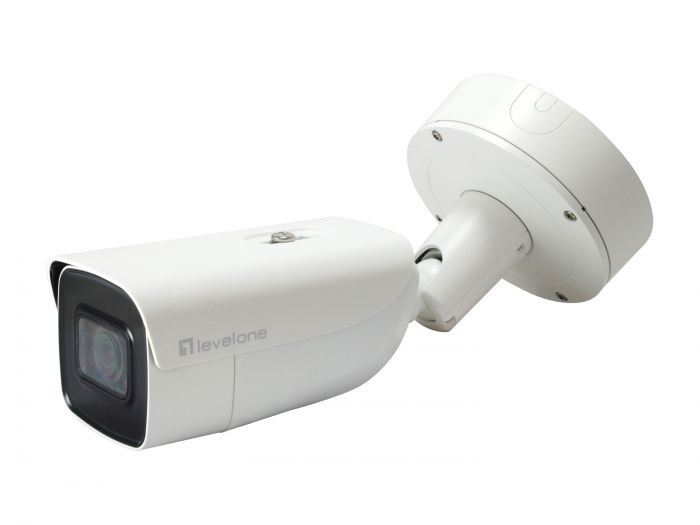 LevelOne FCS-5095 Telecamera di Sicurezza IP 8MP 4K Interno/Esterno con Zoom Ottico 4.3x e Visione Notturna