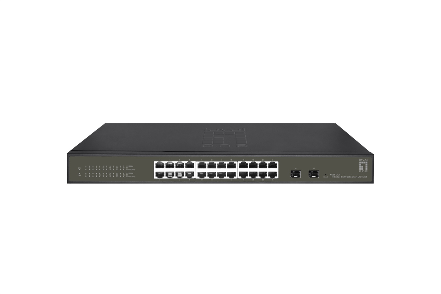 LevelOne GES-2126 Switch di Rete Gestito L2 Gigabit Ethernet 24 Porte RJ-45 (10/100/1000) Full Duplex Montaggio Rack Nero