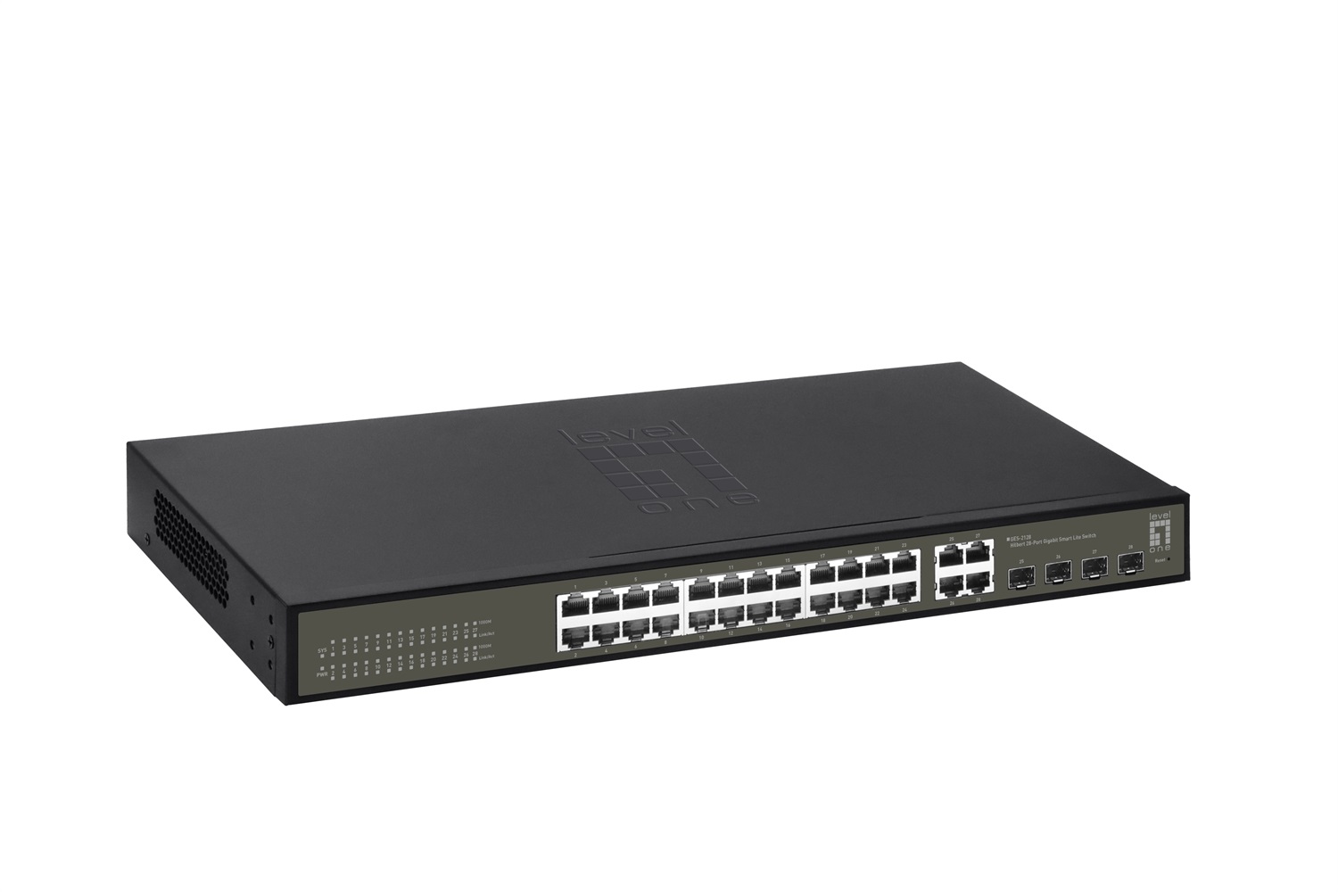 LevelOne GES-2128 Switch di Rete Gestito L2 Gigabit Ethernet 24 Porte RJ-45 (10/100/1000) Full Duplex Nero