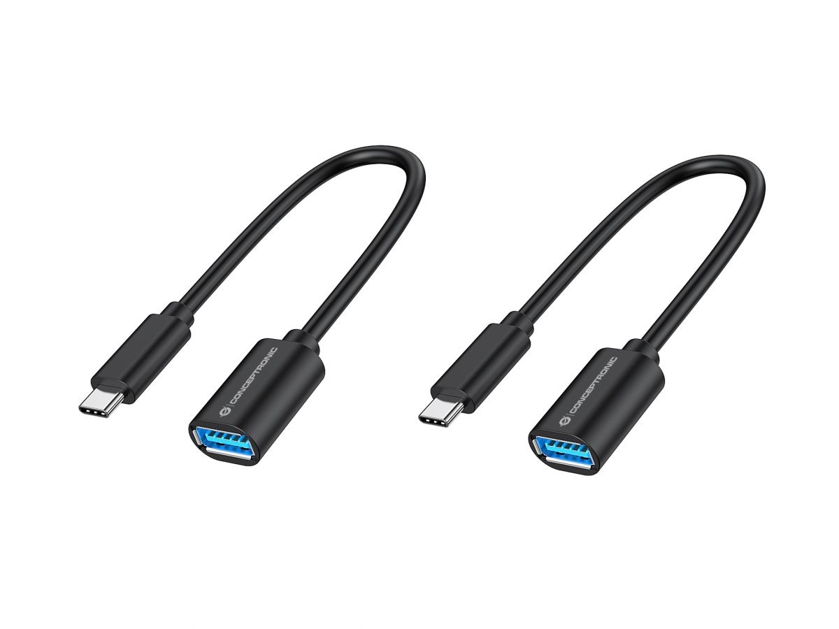 Conceptronic ABBY11B Cavo USB 3.2 Gen 1 (3.1 Gen 1) 0,2 m USB C a USB A Nero