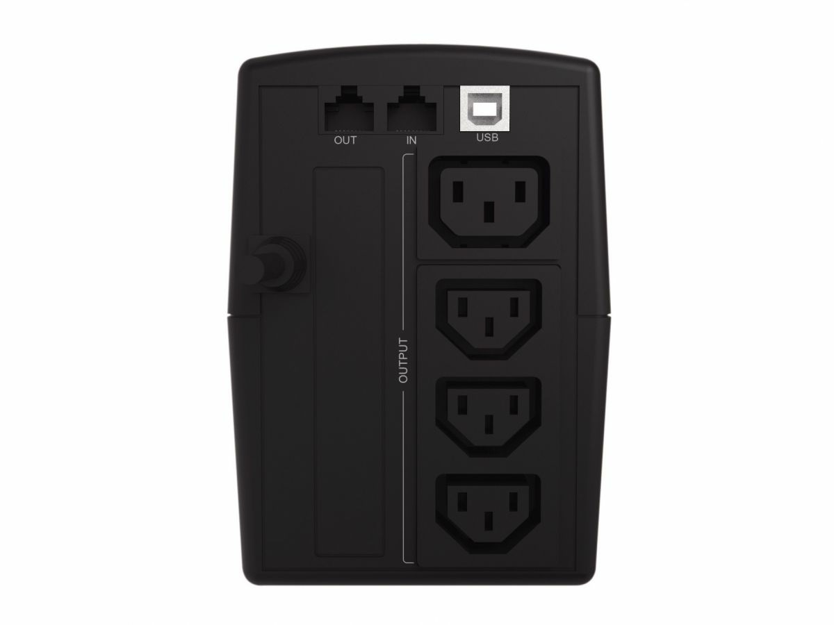 Conceptronic ZEUS07E Gruppo di Continuità (UPS) A Linea Interattiva 1 kVA 600 W con 4 Prese AC e USB di Tipo B