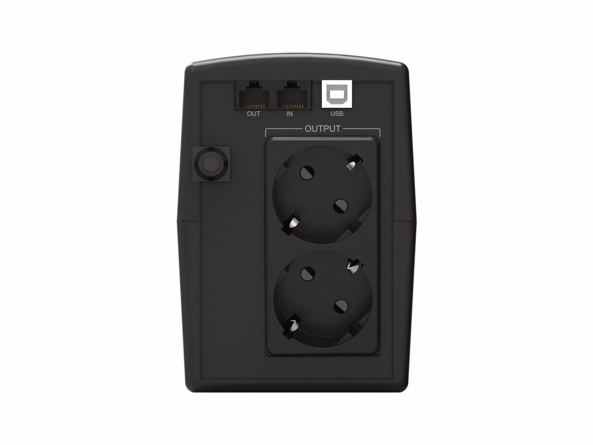 Conceptronic ZEUS07ES Gruppo di Continuità (UPS) A Linea Interattiva 1 kVA 600 W con 2 Prese Tipo F e USB