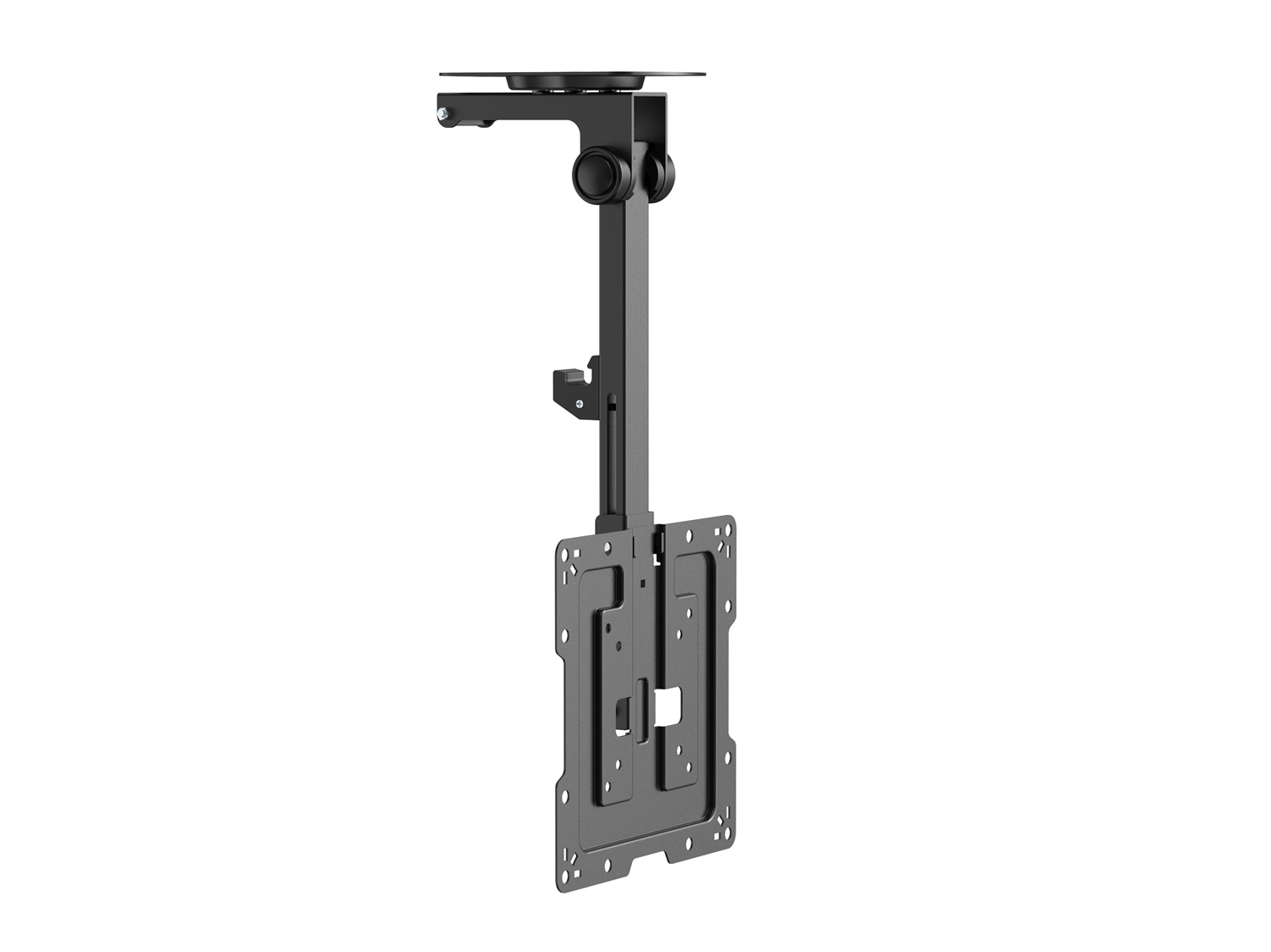 Equip 650375 Supporto TV a soffitto 23-55 pollici Nero - Capacità 20 kg, VESA 75x75 e 400x400, Inclinabile e Regolabile