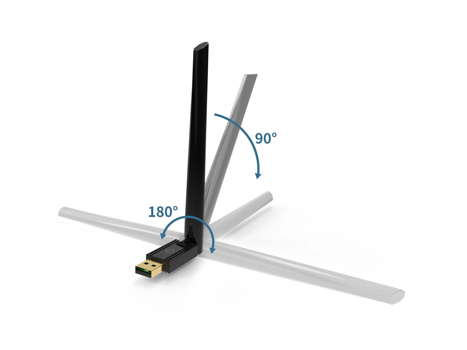 Conceptronic ABBY17B Adattatore USB Bluetooth 5.3 con Antenna Esterna - Wireless, 3 Mbit/s, Distanza fino a 100 metri