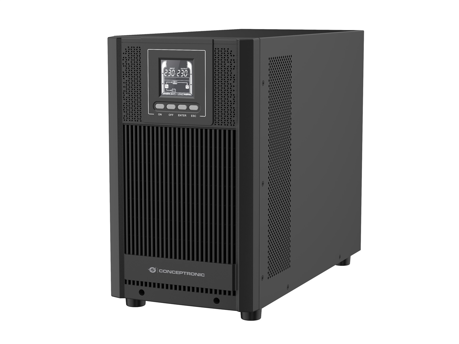 Conceptronic ZEUS52E3K Gruppo di Continuità (UPS) Doppia Conversione Online 3 kVA 2700 W con 5 Prese AC