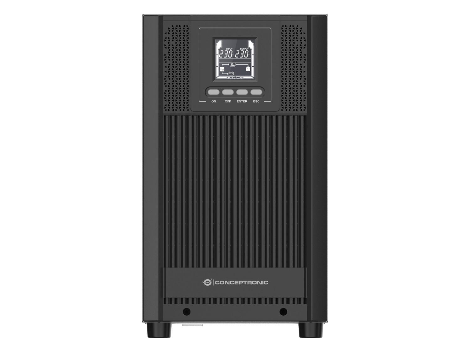Conceptronic ZEUS52E3K Gruppo di Continuità (UPS) Doppia Conversione Online 3 kVA 2700 W con 5 Prese AC